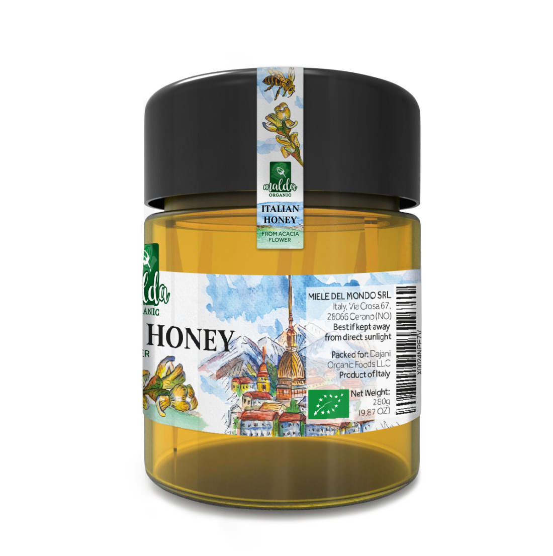 Malda Organic Honey Jar