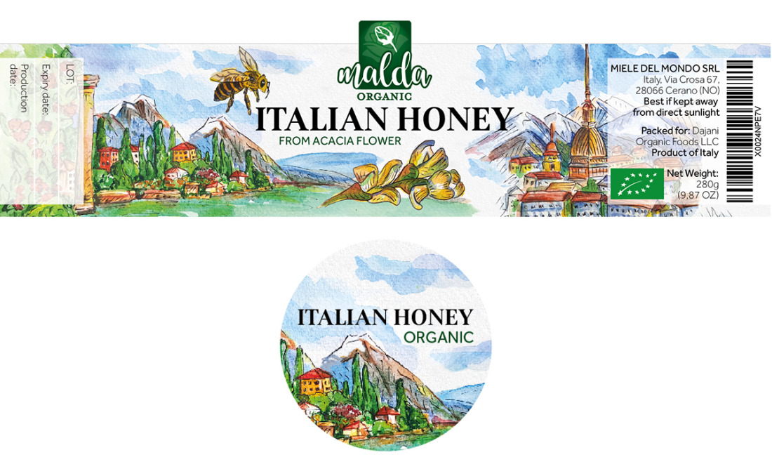 Malda Organic Honey Jar