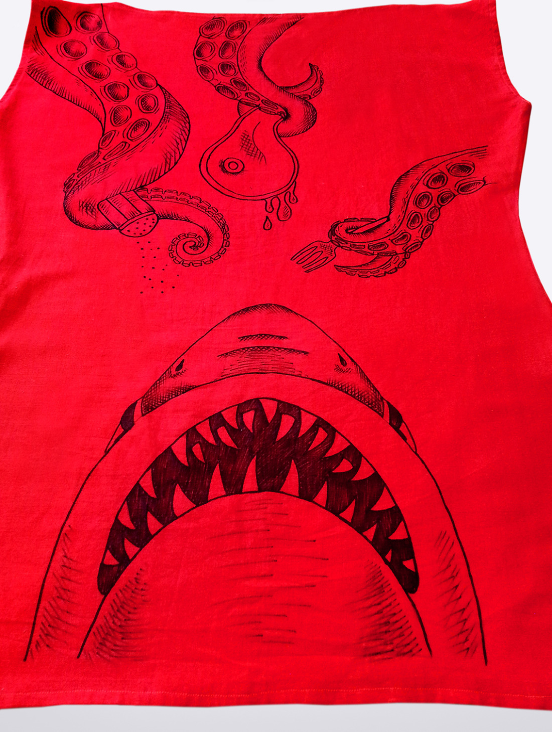 Octopus and shark dress