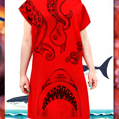 Octopus and shark dress